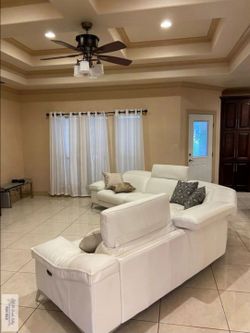 LIKE NEW - White Leather Couch