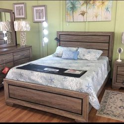 Bedroom Set Queen or King Bed dresser nightstand and mirror chest options farrow