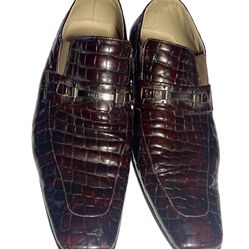 Bally Men’s Crocodile Leather Loafers Size 43