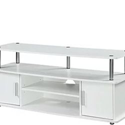 All White Tv Stand 