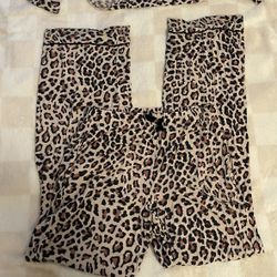 cheetah pajama set