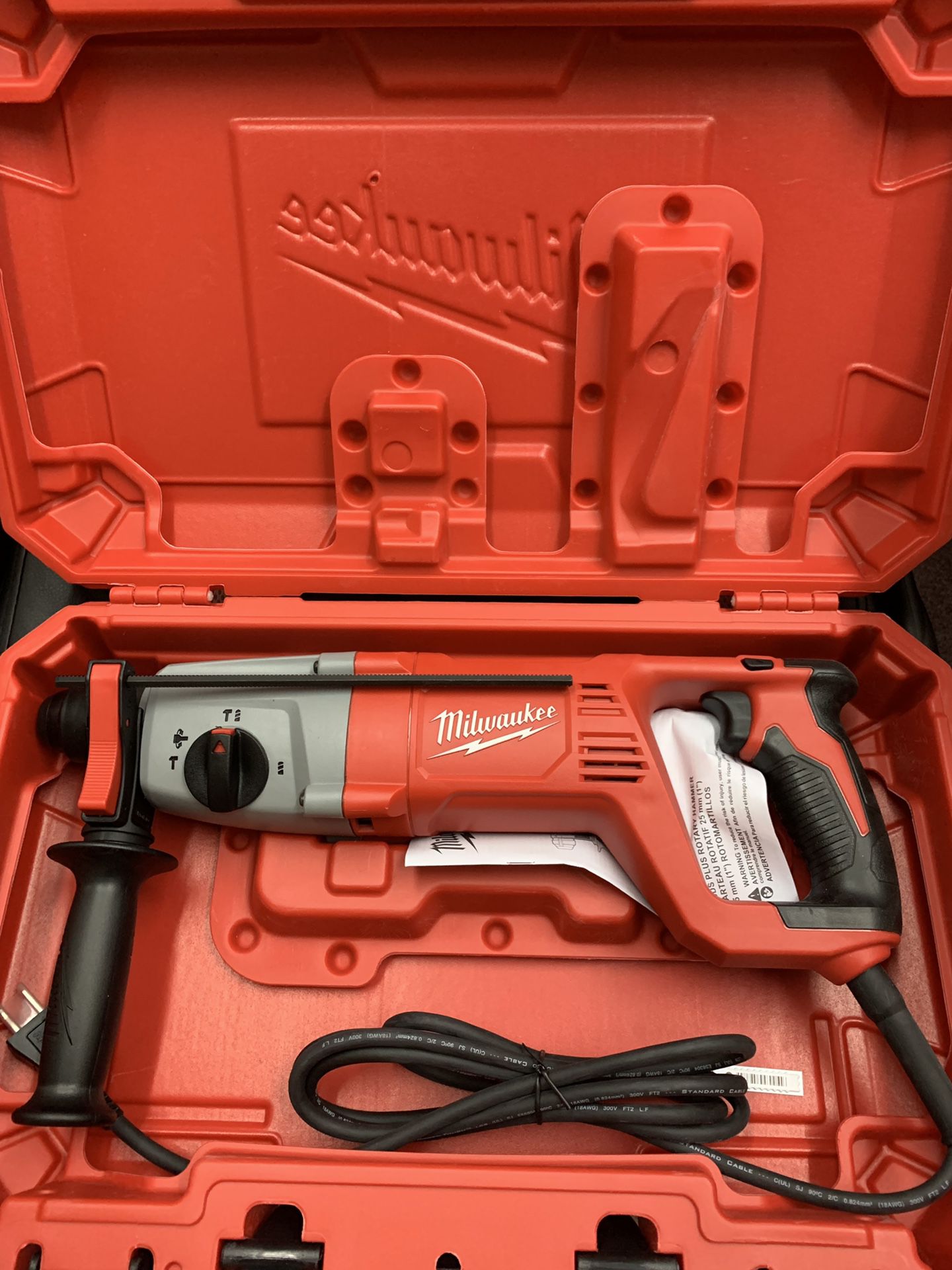 New Milwaukee 1” SDS Plus Rotary Hammer Kit. 5262-21