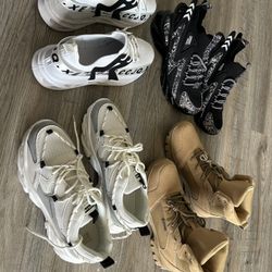 Men’s Fashion Gym Shoes And Boots. Size 10-11