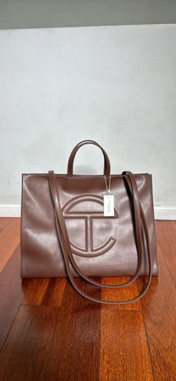Telfar Large Chocolate Shopping Bag OS