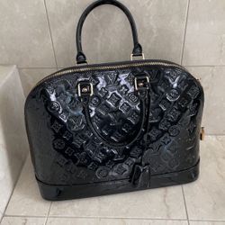 Black Patent Leather Large Handbag