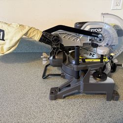 Ryobi ONE+ Cordless 7-1/4" Miter Saw with Battery & Charger