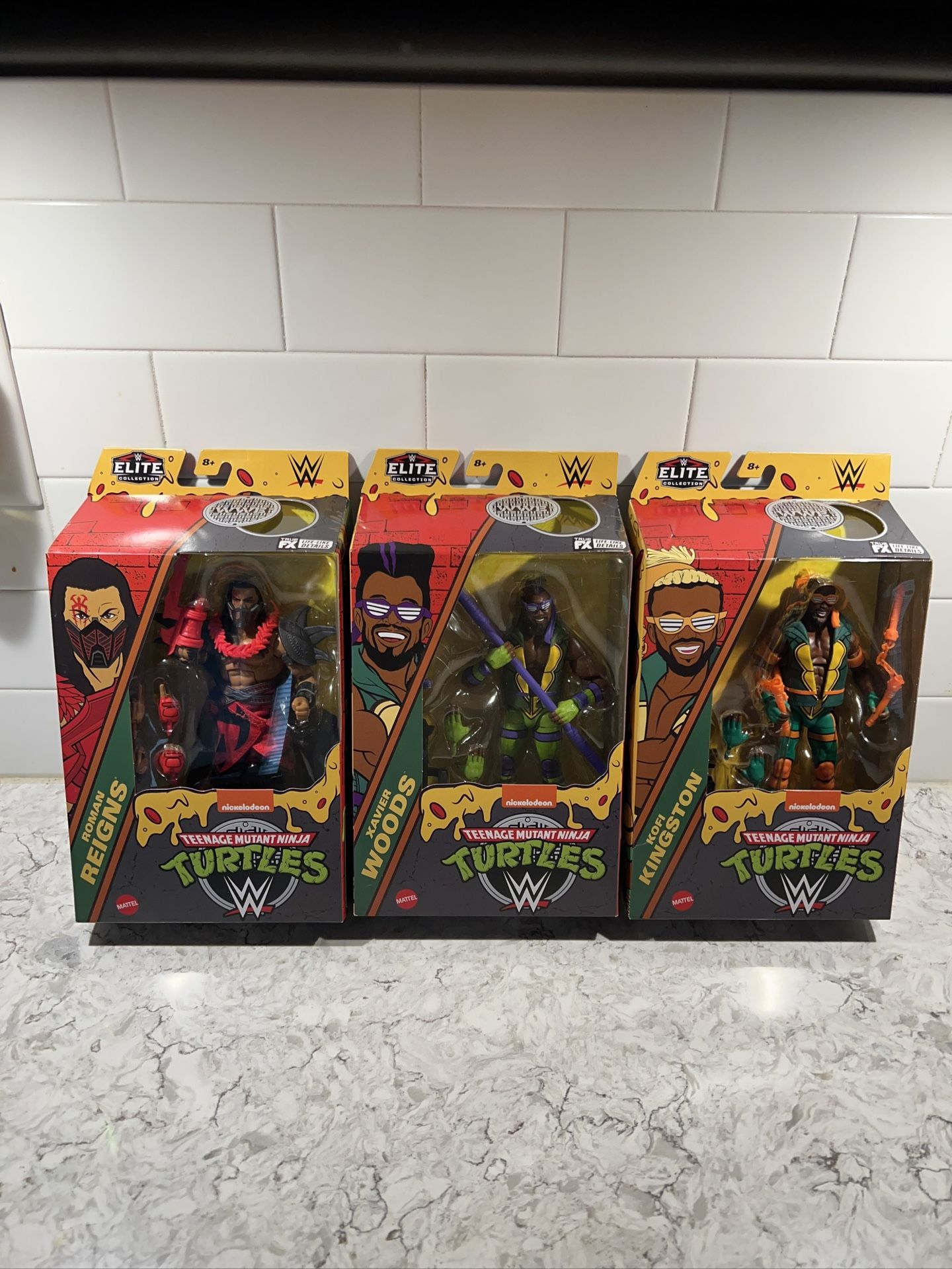 TMNT X WWE 2024 Elite Collection Kofi Kingston/Roman Reigns/Xavier Woods