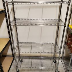 4 Shelf Rolling Storage Shelving Unit