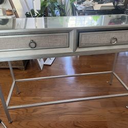 32x45x16 Mirrored Side Board  In Good Condition 