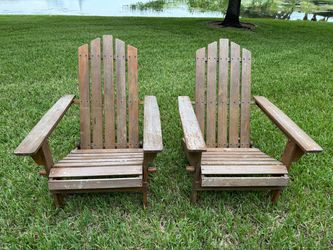 Wooden Folding Adirondack Chairs Set of 2