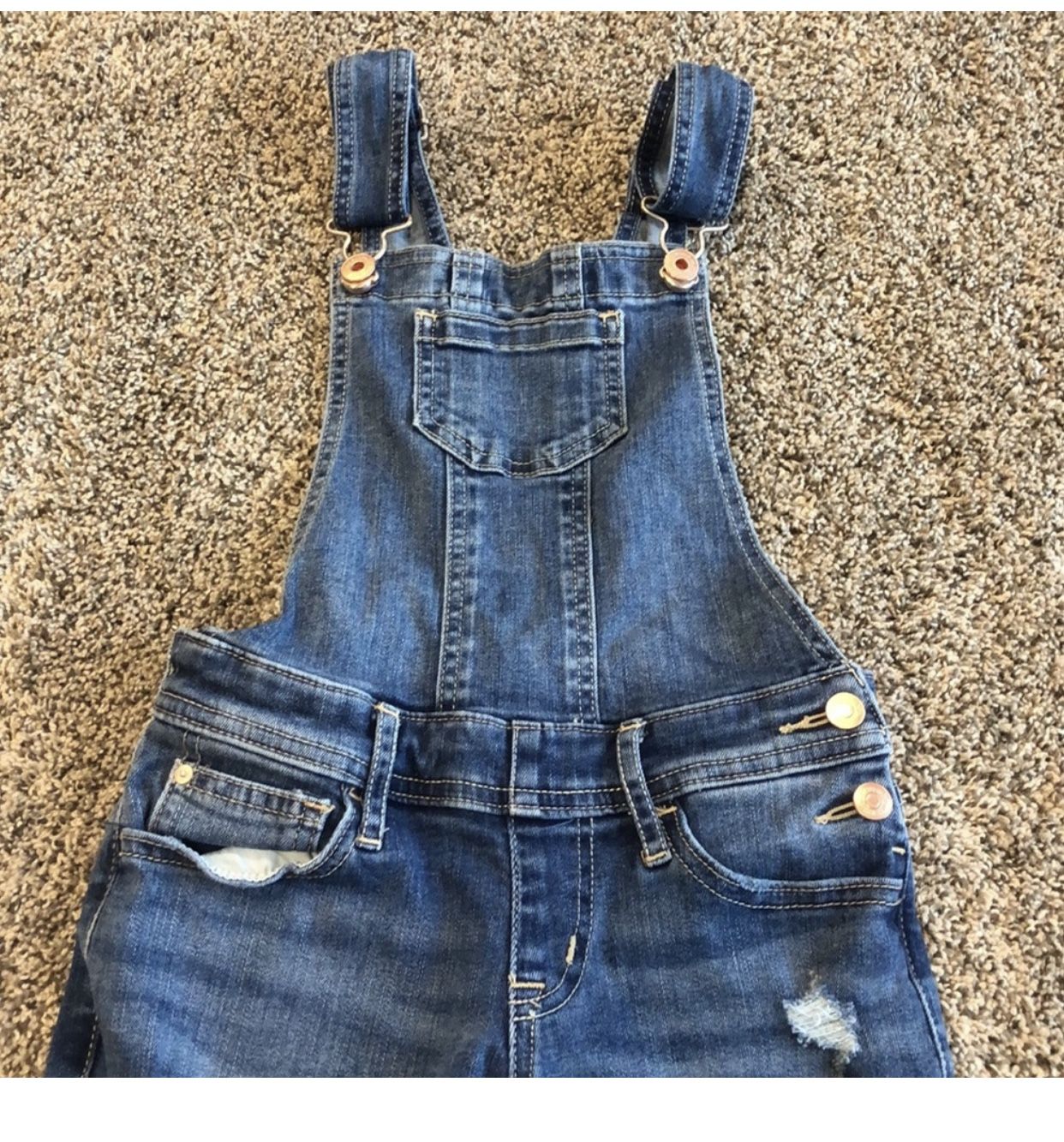 Abercrombie Overall Kids 5/6 distressed overalls