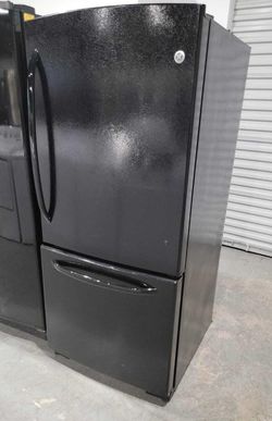 GE Bottom Freezer Black Refrigerator
