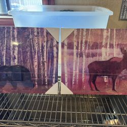 Bear And Moose Art On Wood 4 Pcs Total