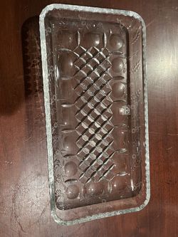 Vintage Glass Serving Tray