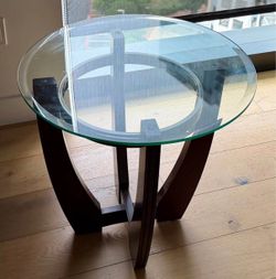 Glass end table