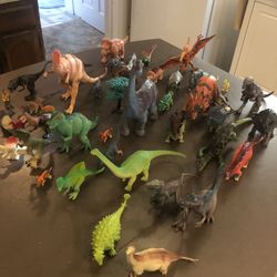 Lot Of 40 Dinosaurs 