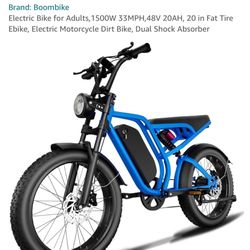 E-Bike  33 Mph 1500w
