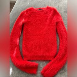 Zara Fuzzy Red Sweater. Size S