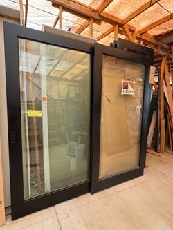 Black sliding doors 88”x88”