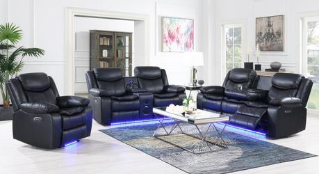 3PC	POWER RECLINING SOFA-POWER RECLINING LOVESEAT-POWER RELINING CHAIR	, SAME DAY DELIVERY IS POSSIBLE OR BEST PRICE OFFER, U100