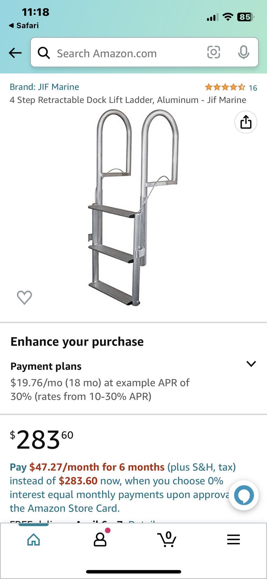 Aluminum Dock Ladder