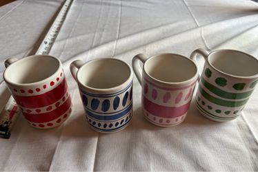 LOT OF 4 DIFFERENT COLOR LENOX KATE SPADE COLLAB COFFEE MUGS