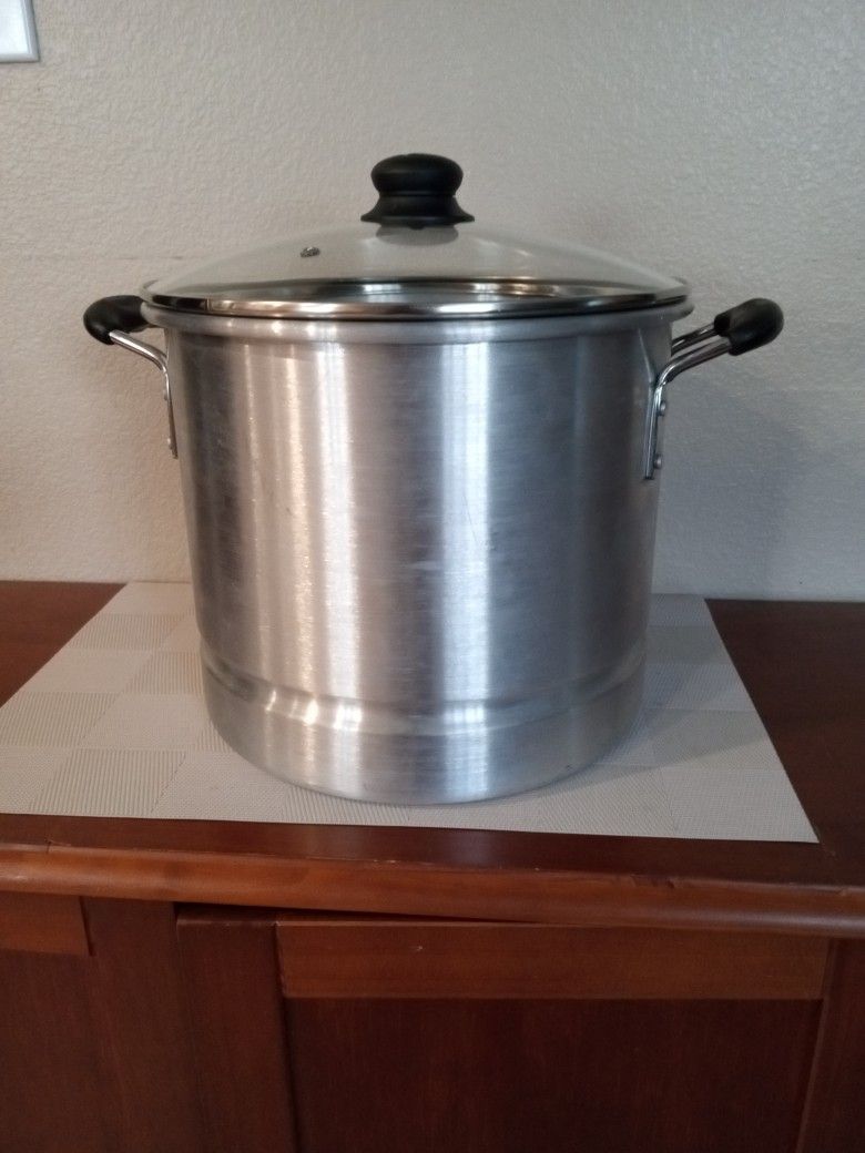 Imusa Aluminum Steamer With Glass Lid