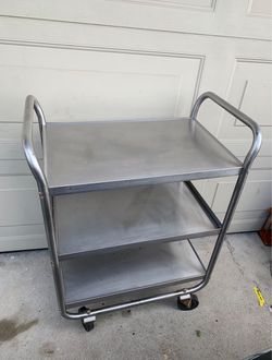 Stainless Steel 3-Tier Rolling Utility Cart