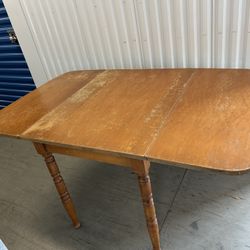 Side Flap Fold Down Table  Real Wood 
