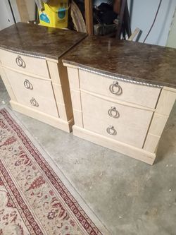 Pair of nice 3 drawer nightstands