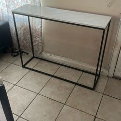 Faux Marble Console Table 