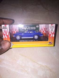 M2 Machines Chase Drivers 1966 Chevy Corvette Blue with Blue Rubber Tires Mint Condition....