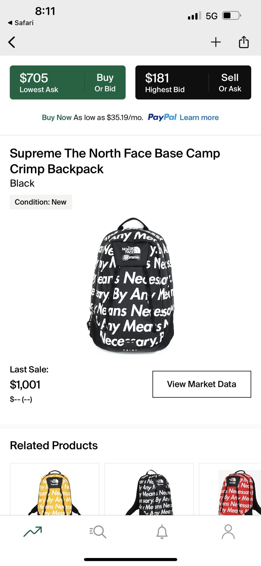 Supreme Northface backpack (Authentic)Rare