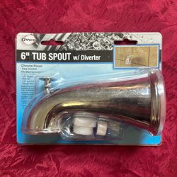 6” Tub Spout with Diverter - Chrome (10315)