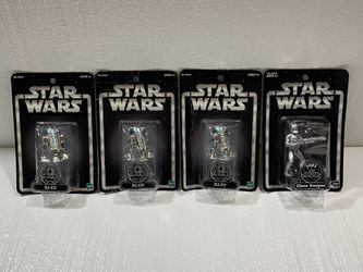Star Wars Silver Anniversary Figures (R2-D2s And Clone Trooper)