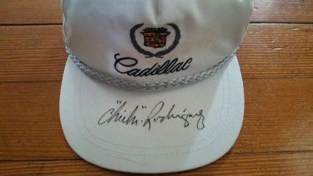 SIGNED CHI "CHI" RODRIGUEZ AUTOGRAPHED CADILLAC GOLF HAT JSA#M79977