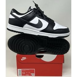 Nike DD1391-100 Dunk Low Retro White Black Panda Men's Size 10