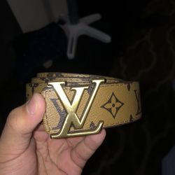  New Louis Vuitton Brown Monogram Belt