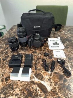 Canon EOS Rebel T6 Digital SLR Camera w/ two lenses + accessories - (starter bundle)