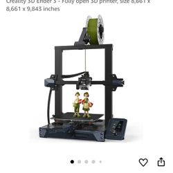 Creality 3D Ender 3 - Fully open 3D printer, size 8,661 x 8,661 x 9,843 inches