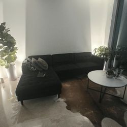 Sofa-Chase In Black Velour