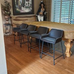 Set of 4 Barstools - Espresso Brown - Brand New 