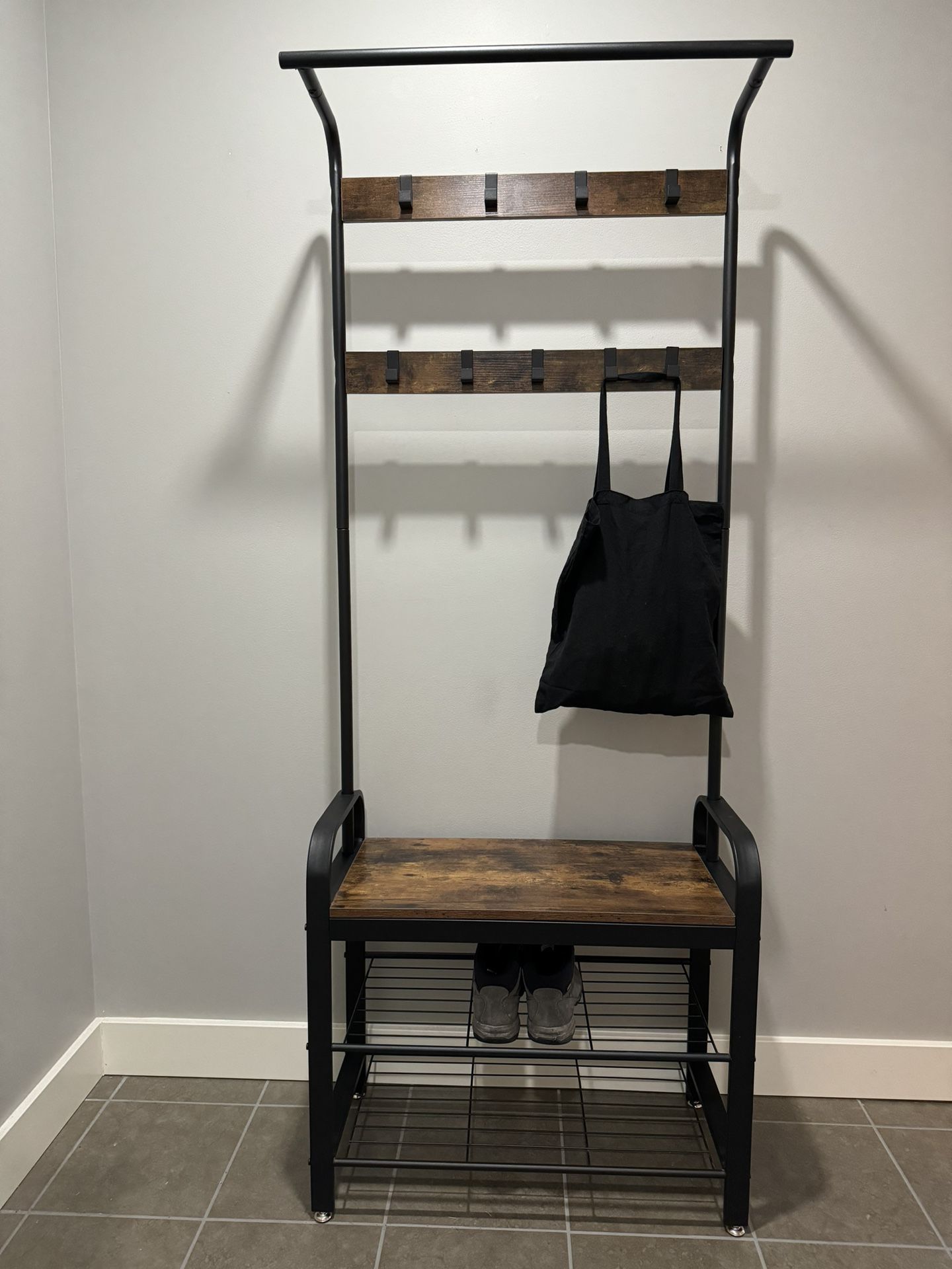 Coat Rack with Shoe Bench/ Entryway Bench