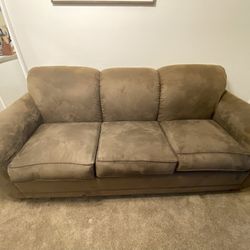 Dark Brown/Green 3 Cushion Lazboy Couch
