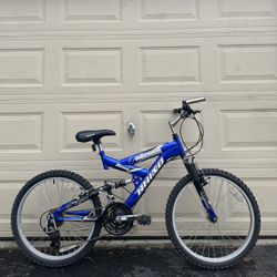 Rhino Outreach – 24” wheele Full-Suspension Mountain Bike – 21 Speed Youth Teen Bicycle