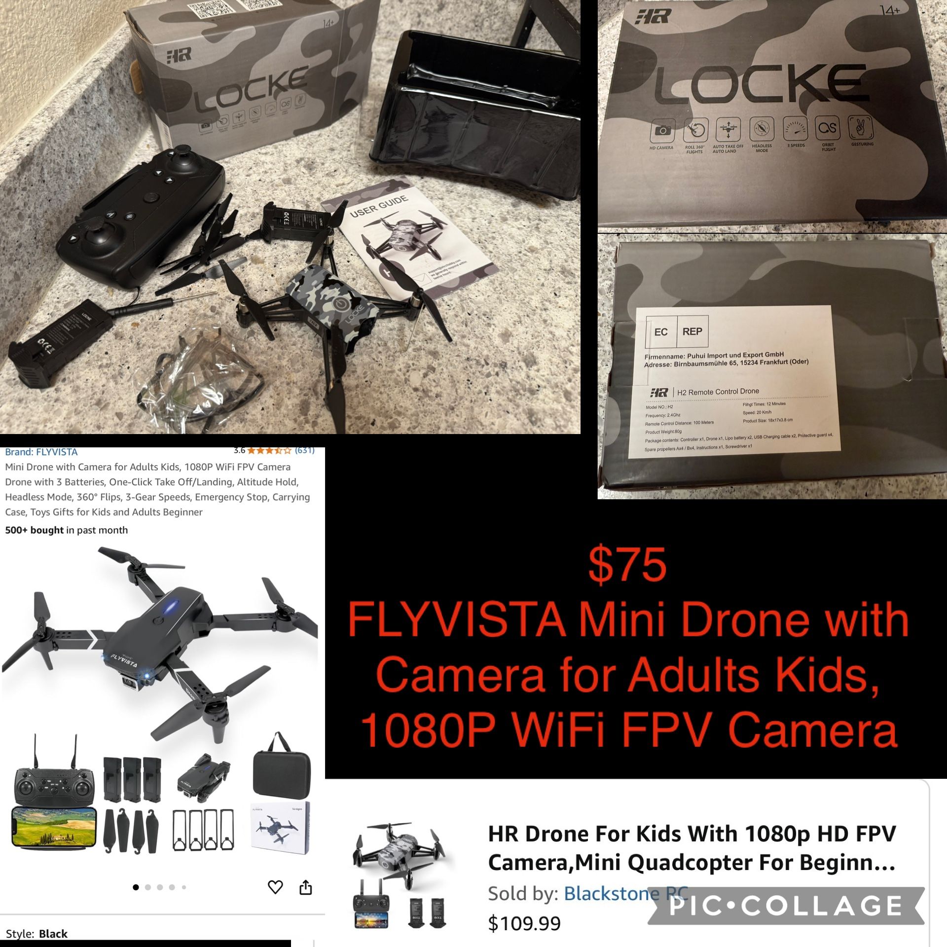 $75 FLYVISTA Mini Drone with Camera
