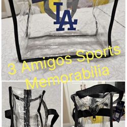 Los Angeles Dodgers Clear Zippered Tote Bag (Stadium Approved)