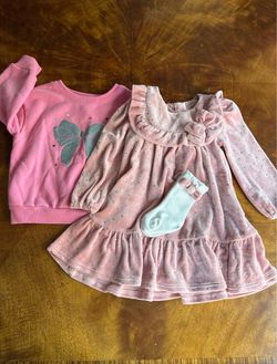 Toddler Dress and Sweatshirt
