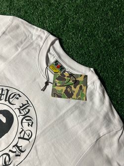 BAPE A Bathing Ape and chrome hearts White Graphic T-Shirt