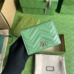 G G Green Wallet With Box New 